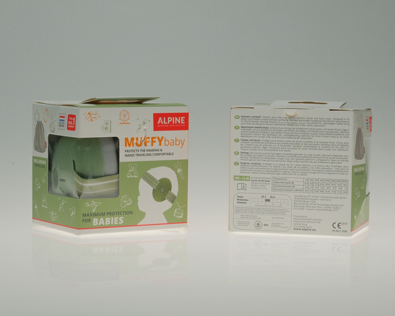 Alpine Hearing Protection Muffy Baby, Hearing Protection, Green